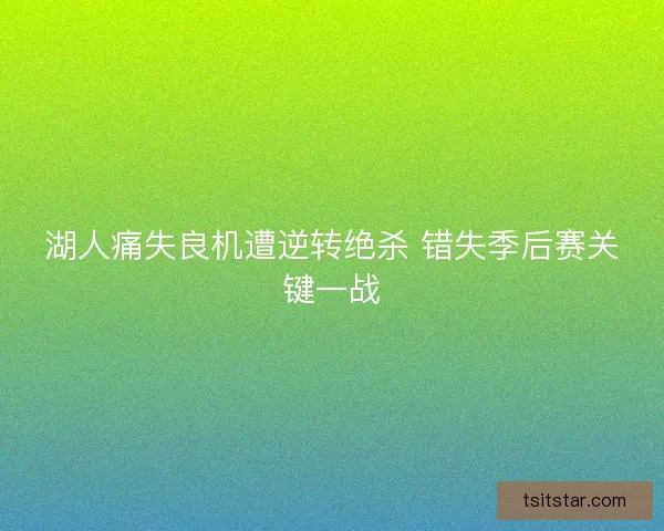 湖人痛失良机遭逆转绝杀 错失季后赛关键一战